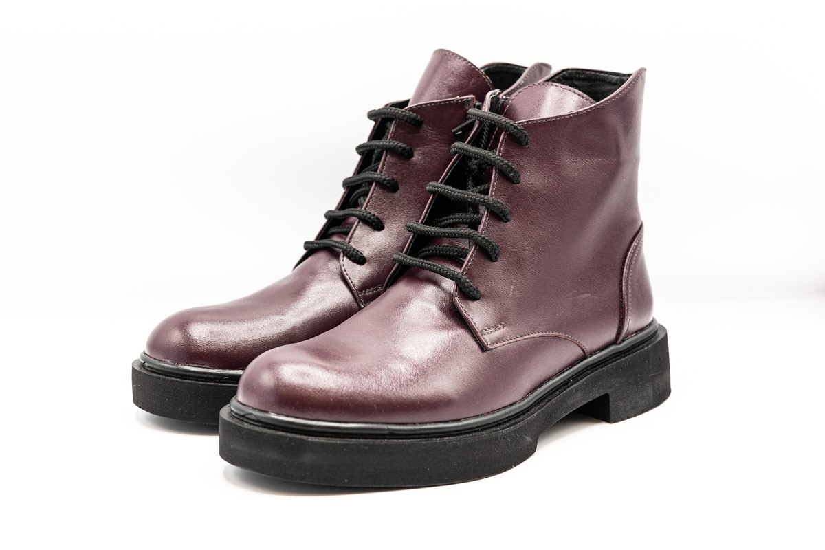 Ghete femei, piele naturala, NIK801BORDO Botine